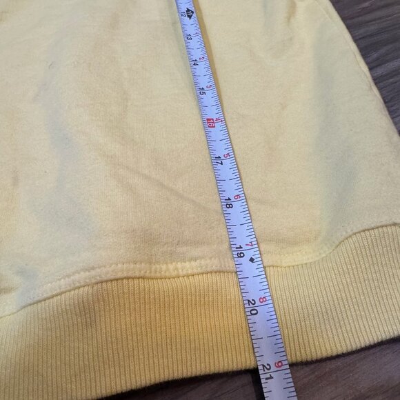 Vince Cropped Hoodie Sweater Cotton Yellow Womens SM - Picture 8 of 8